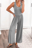 Full Size Scoop Neck Wide Strap Jumpsuit Trendsi