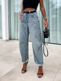 High Waist Wide Leg Jeans - Trendsi