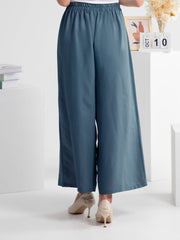 Wide Leg Elastic Waist Pants Trendsi