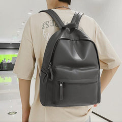 PU Leather Zip Backpack Bag - Trendsi