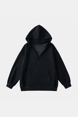 Basic Bae Air Scuba Kangaroo Pocket Long Sleeve Hoodie - Trendsi