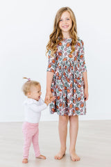 Go Team 3/4 Sleeve Pocket Twirl Dress - Mila & Rose ®