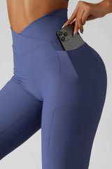 Basic Bae Crossover Waist Active Leggings - Trendsi