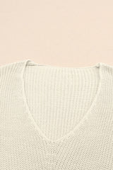 V-Neck Drop Shoulder Sweater