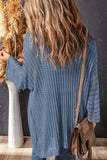 Openwork Open Front Long Sleeve Cardigan - Flyclothing LLC