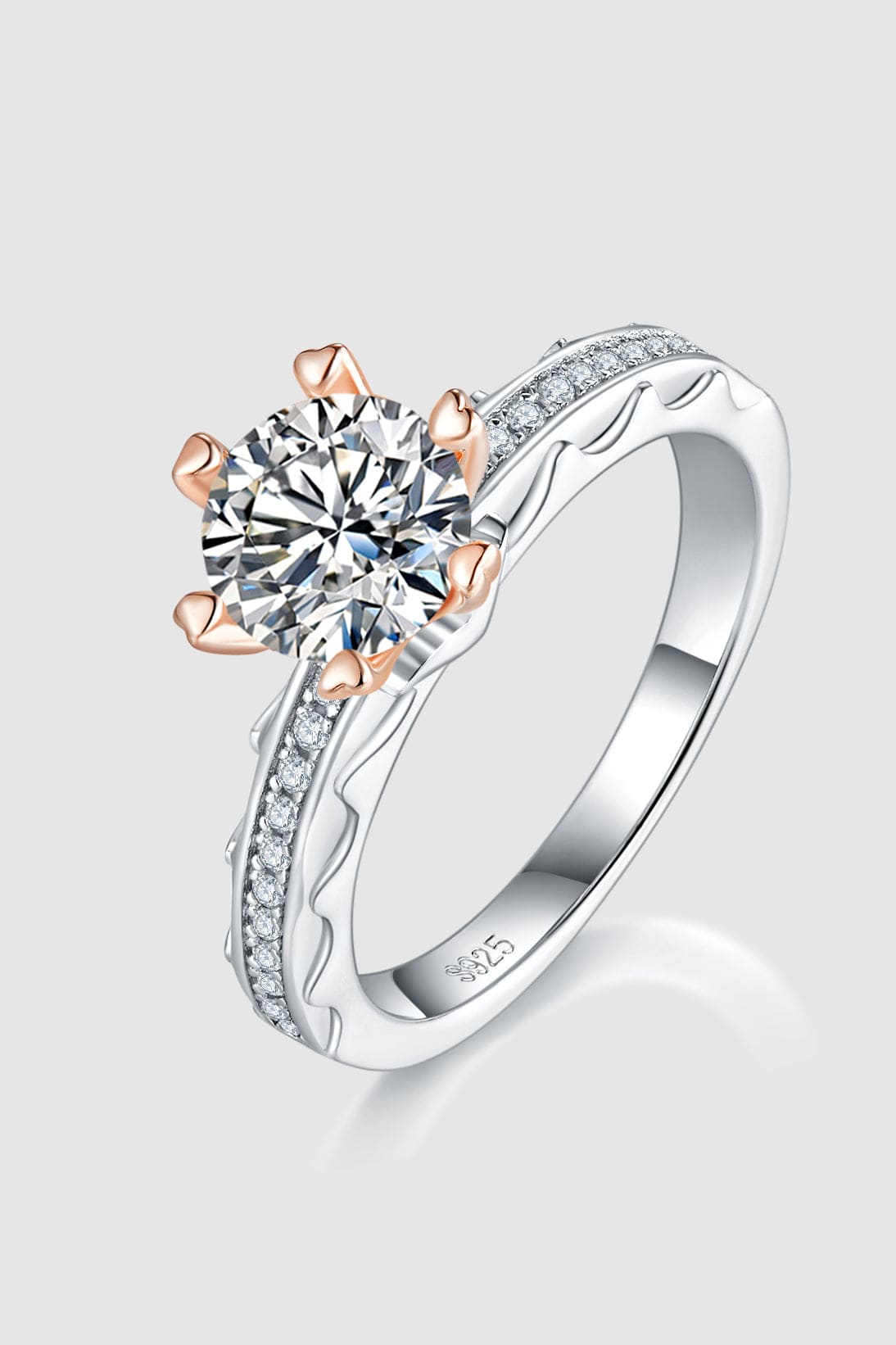 1 Carat Moissanite 925 Sterling Silver Ring - Trendsi