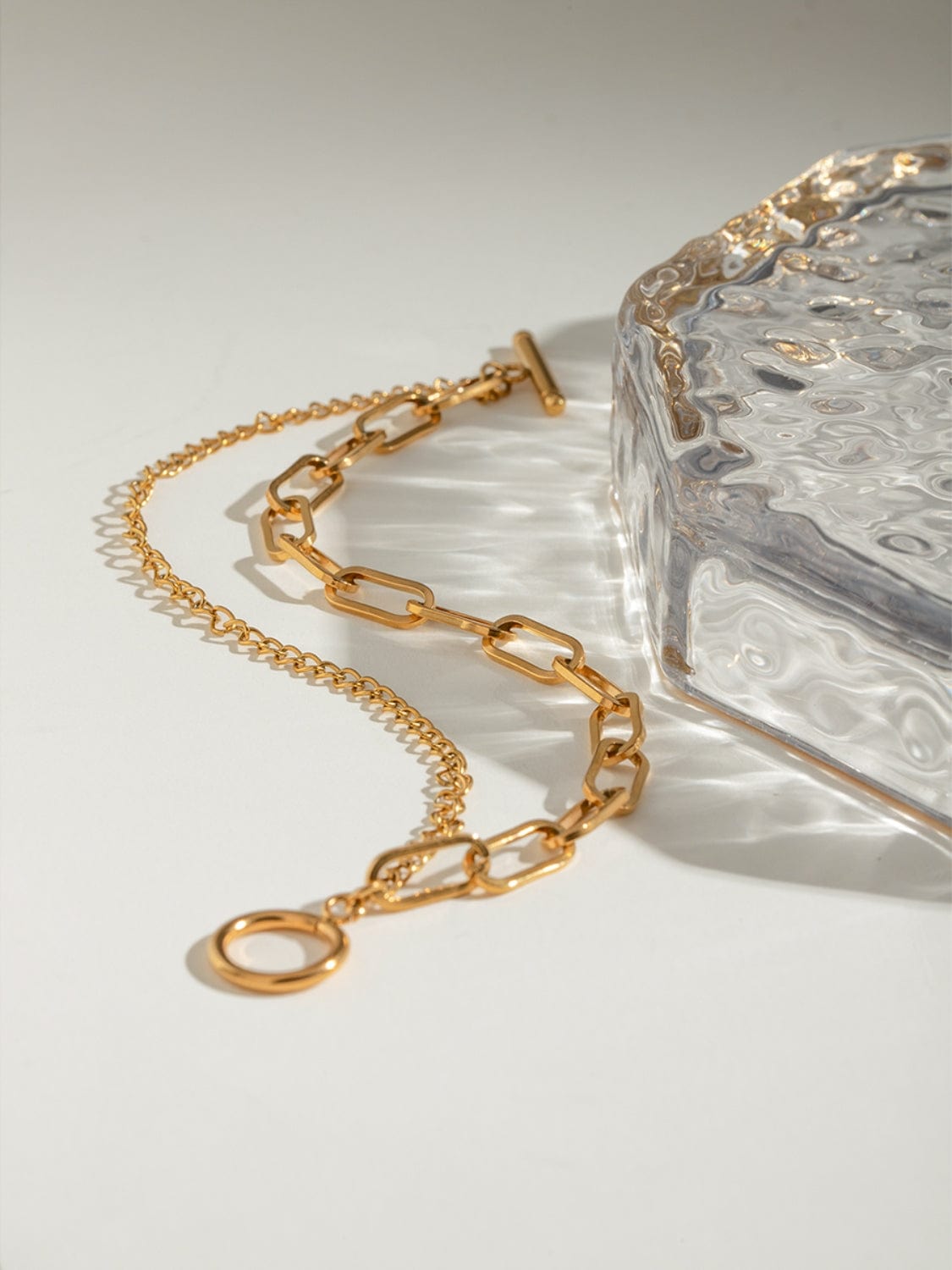 18K Gold-Plated Stainless Steel Chain Bracelet - Trendsi