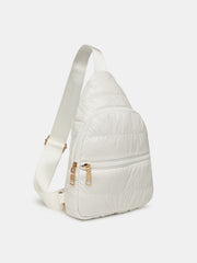 Quilted Adjustable Strap Puffy Sling Bag