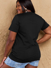 Full Size Round Neck Short Sleeve T-Shirt - Trendsi