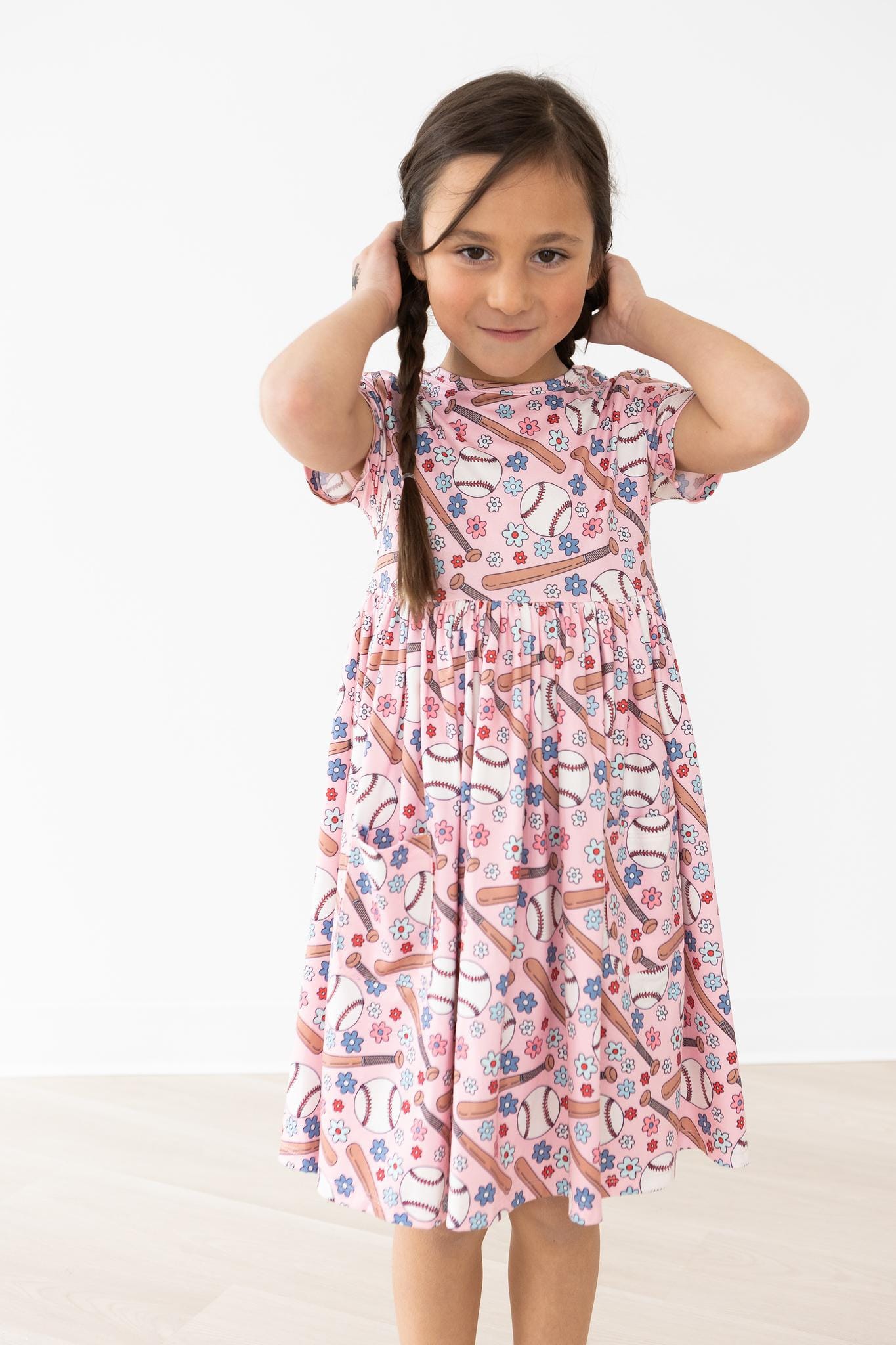 Batter Up S/S Pocket Twirl Dress - Mila & Rose ®