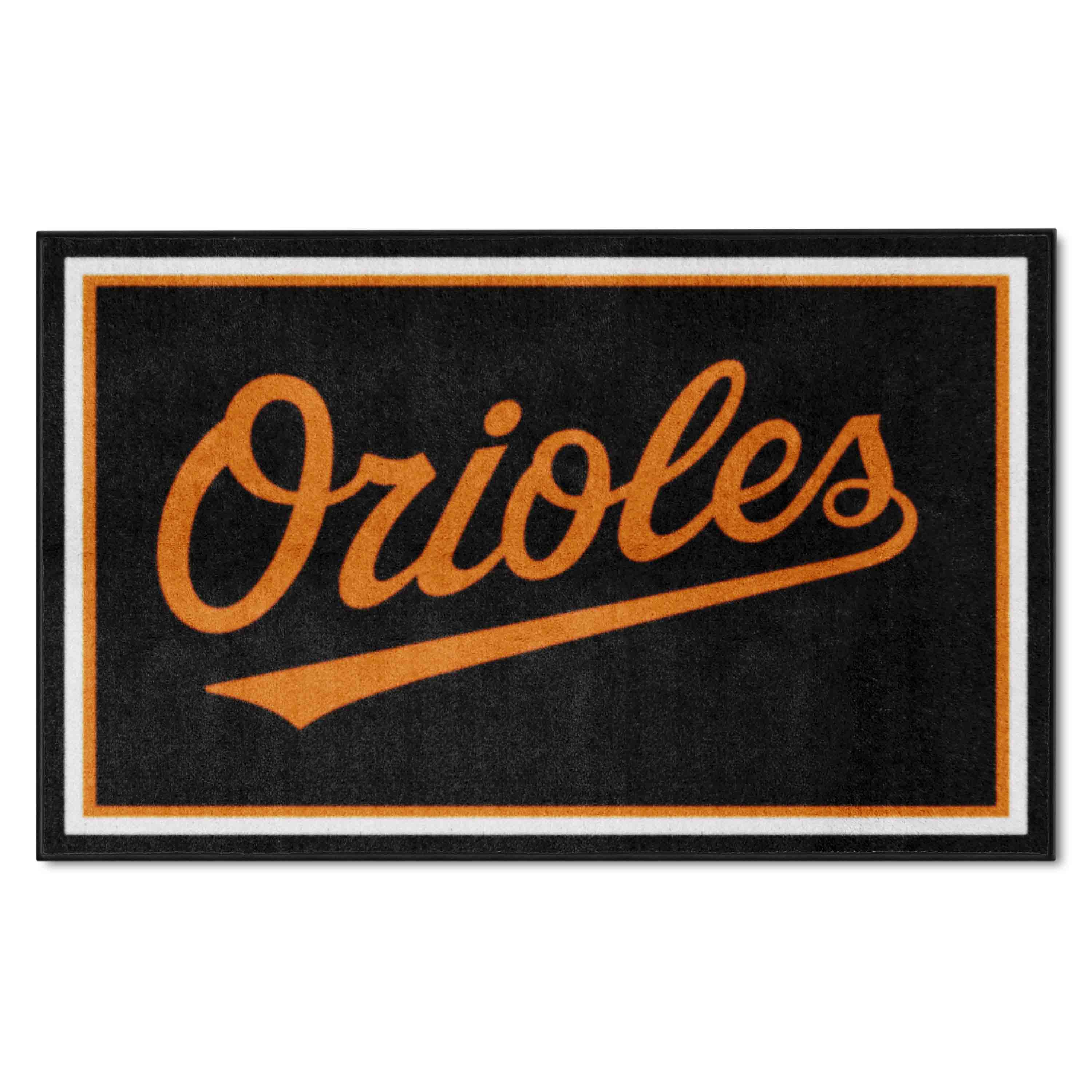 Baltimore Orioles 4ft. x 6ft. Plush Area Rug "Orioles" Logo - Baltimore Orioles