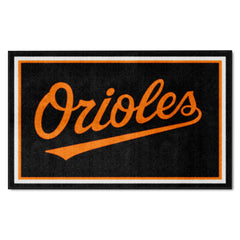 Baltimore Orioles 4ft. x 6ft. Plush Area Rug "Orioles" Logo - Baltimore Orioles