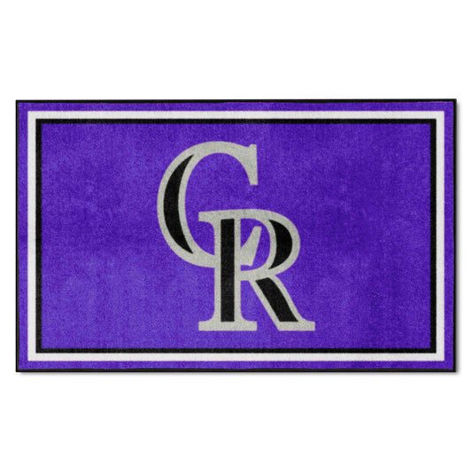 Colorado Rockies 4ft. x 6ft. Plush Area Rug - Colorado Rockies