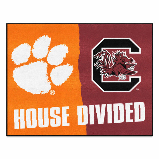 House Divided - Clemson / South Carolina House Divided House Divided Rug - 34 in. x 42.5 in. - House Divided - Clemson / South Carolina