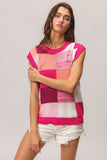 BiBi Color Block Round Neck Sweater Vest - Flyclothing LLC