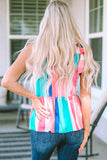 Tied Color Block Peplum Cami - Flyclothing LLC