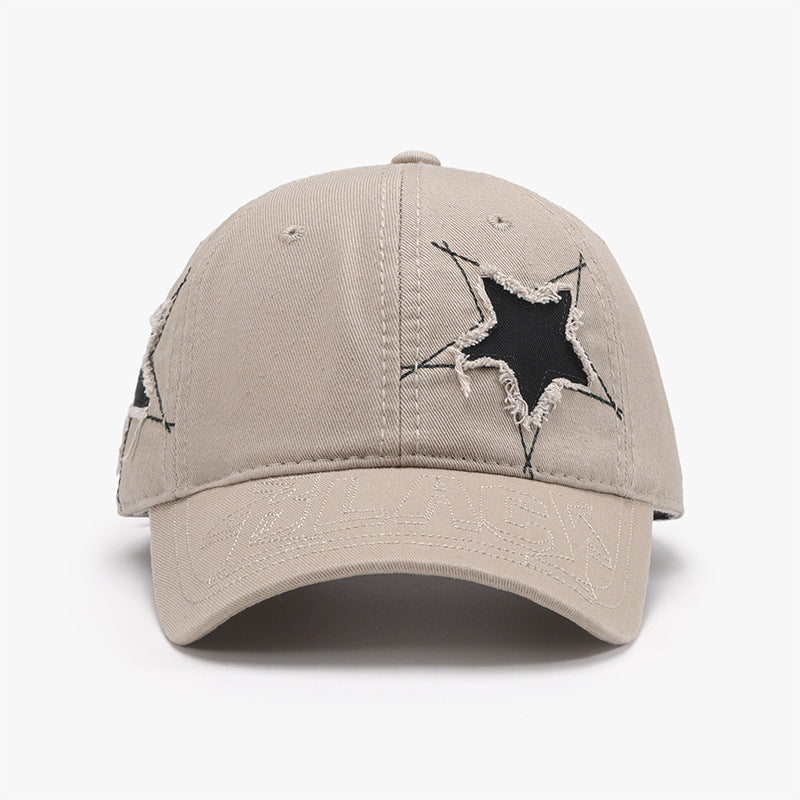 Adjustable Star Raw Hem Cap - Flyclothing LLC