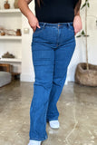 Judy Blue Full Size High Rise Straight Jeans - Trendsi