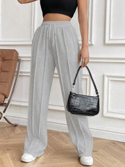 Drawstring Elastic Waist Pants with Pockets - Trendsi