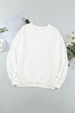 Round Neck Dropped Shoulder Sweatshirt - Flyclothing LLC