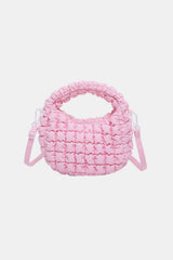 Quilted Puffy Removable Strap Crossbody Bag