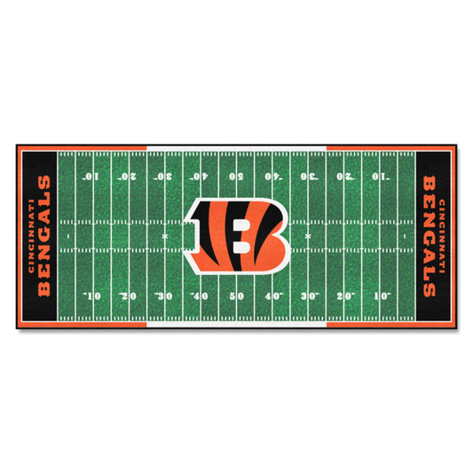 Cincinnati Bengals Field Runner Mat - 30in. x 72in. - Cincinnati Bengals