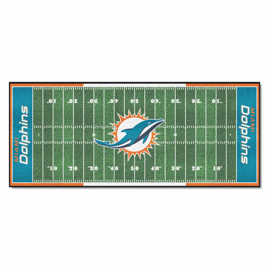 Miami Dolphins Field Runner Mat - 30in. x 72in. - Miami Dolphins