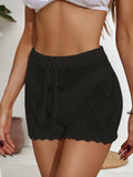 Drawstring Cutout Swim Shorts - Flyclothing LLC