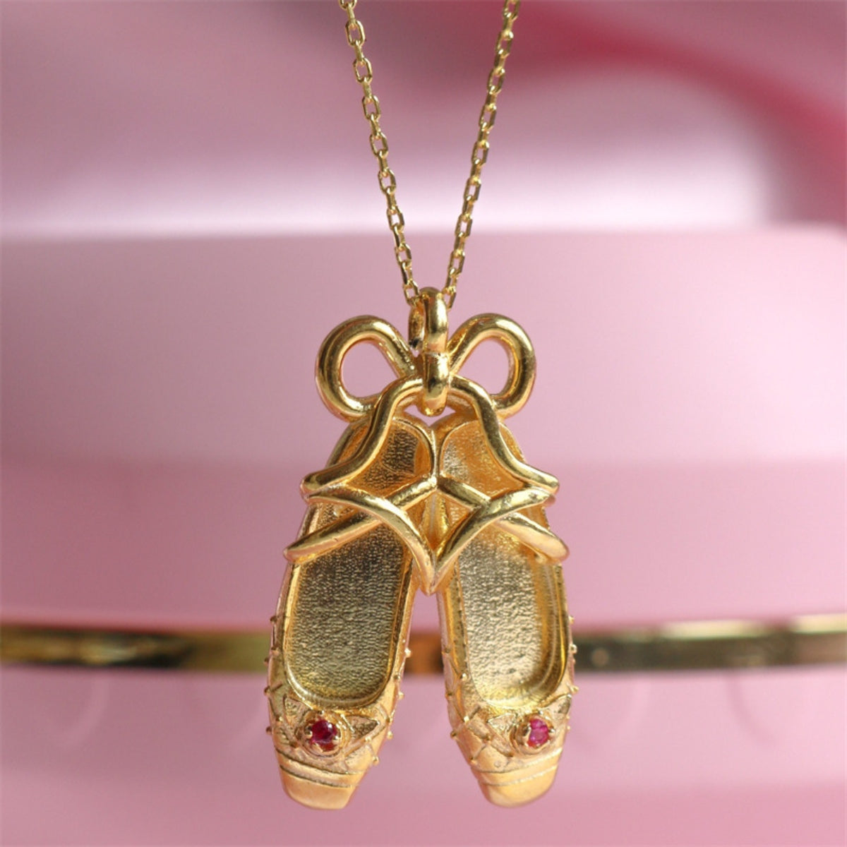 Copper Ballet Shoe Pendant Necklace - Flyclothing LLC