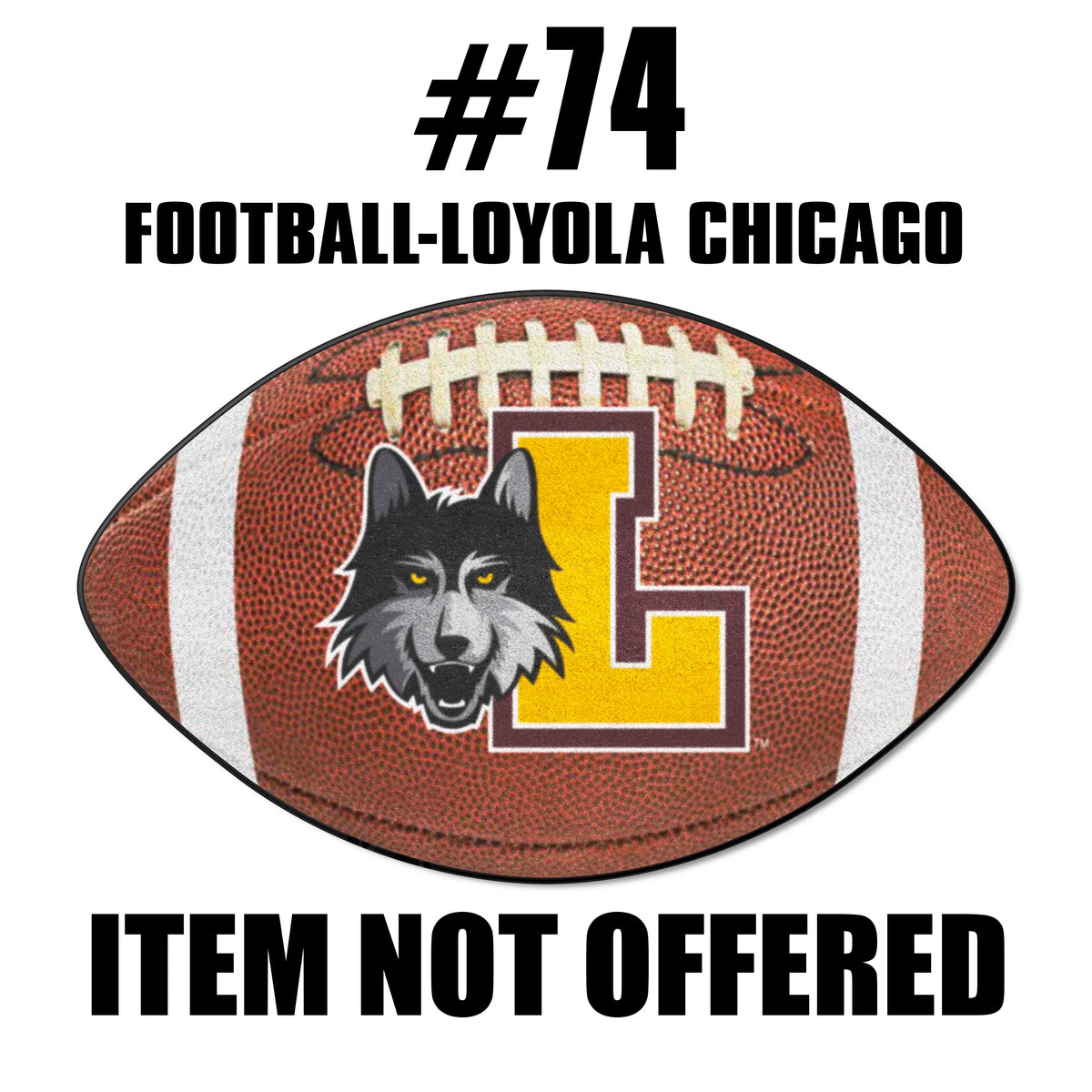 Loyola Chicago Ramblers Football Rug - 20.5in. x 32.5in.