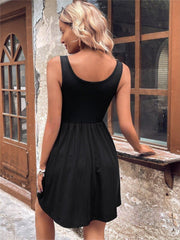 Scoop Neck Wide Strap Mini Tank Dress Trendsi