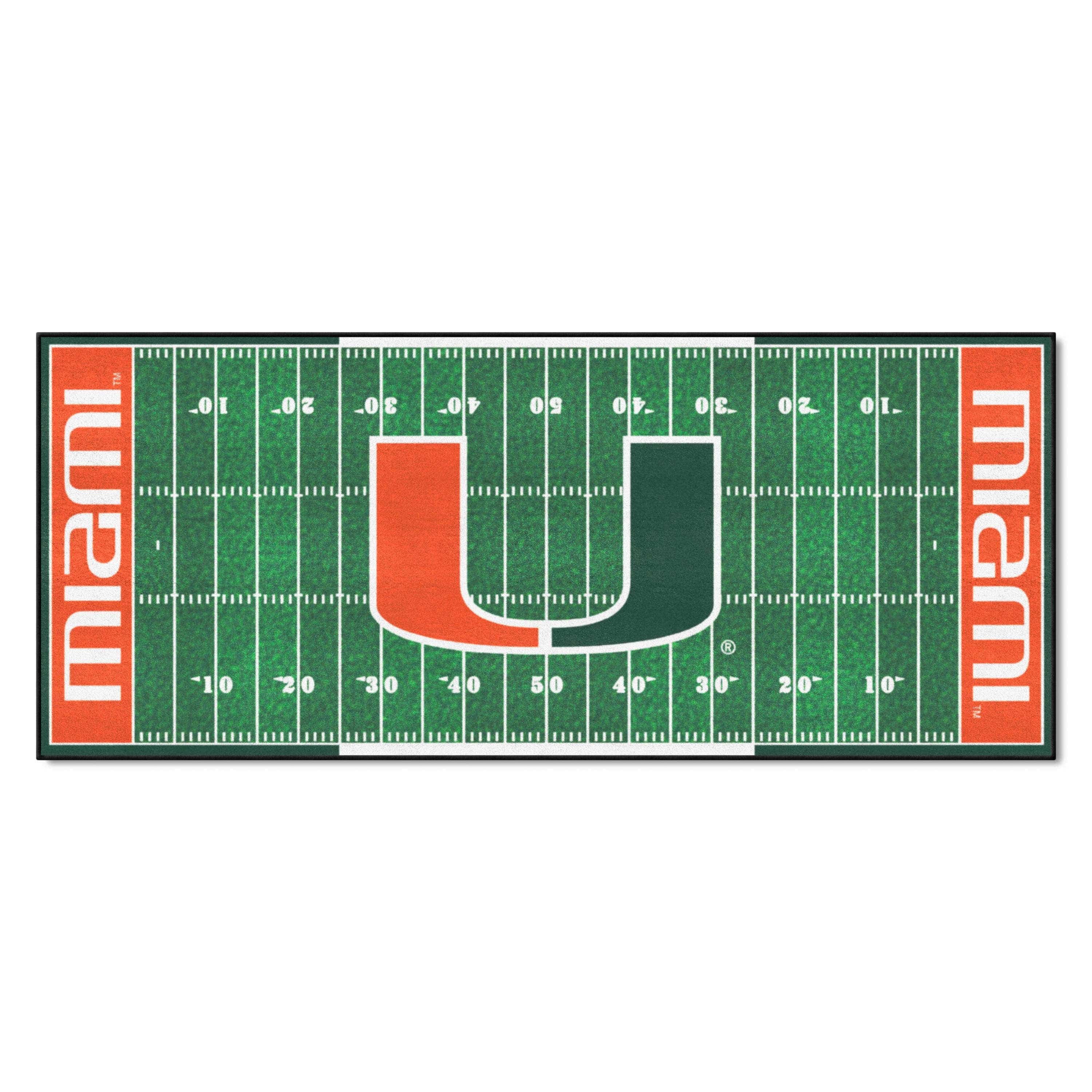 Miami Hurricanes Field Runner Mat - 30in. x 72in.