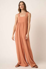 Mittoshop Sleeveless Wide Leg Jumpsuit Trendsi