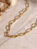 18K Gold-Plated Stainless Steel Double-Layered Necklace - Trendsi