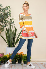 Celeste Full Size Striped Long Sleeve T-Shirt - Trendsi