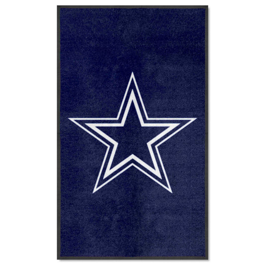 Dallas Cowboys 3X5 High-Traffic Mat with Durable Rubber Backing - Portrait Orientation