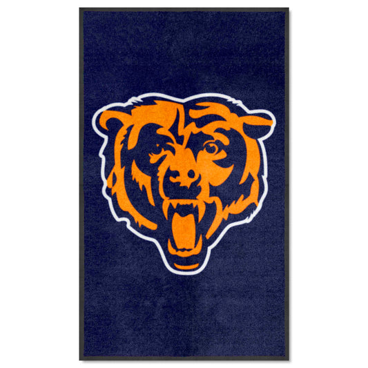 Chicago Bears 3X5 High-Traffic Mat with Durable Rubber Backing - Portrait Orientation - Chicago Bears