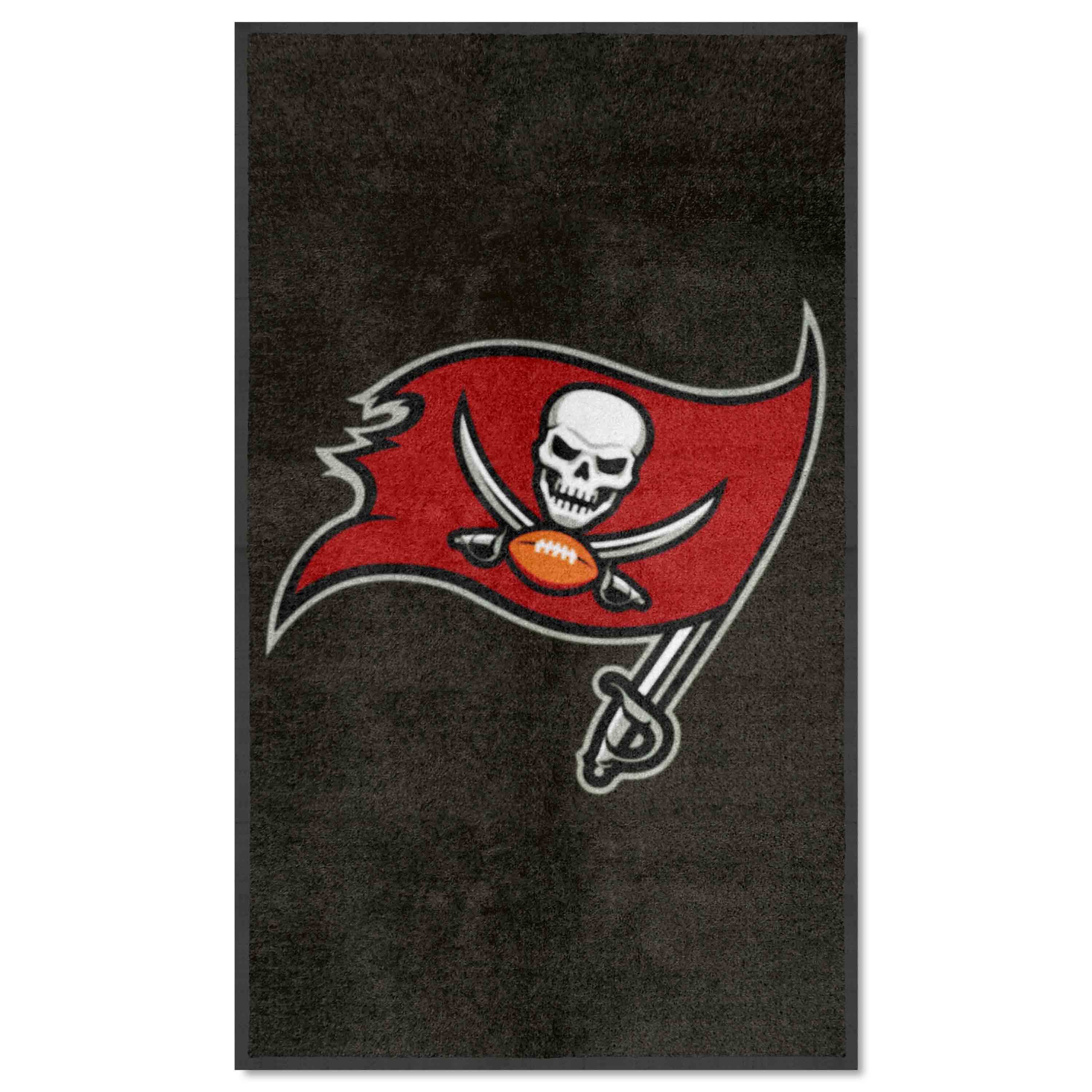 Tampa Bay Buccaneers 3X5 High-Traffic Mat with Durable Rubber Backing - Portrait Orientation