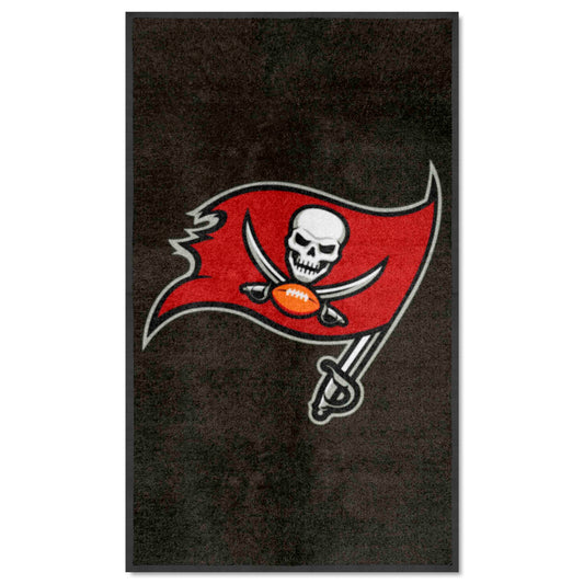 Tampa Bay Buccaneers 3X5 High-Traffic Mat with Durable Rubber Backing - Portrait Orientation