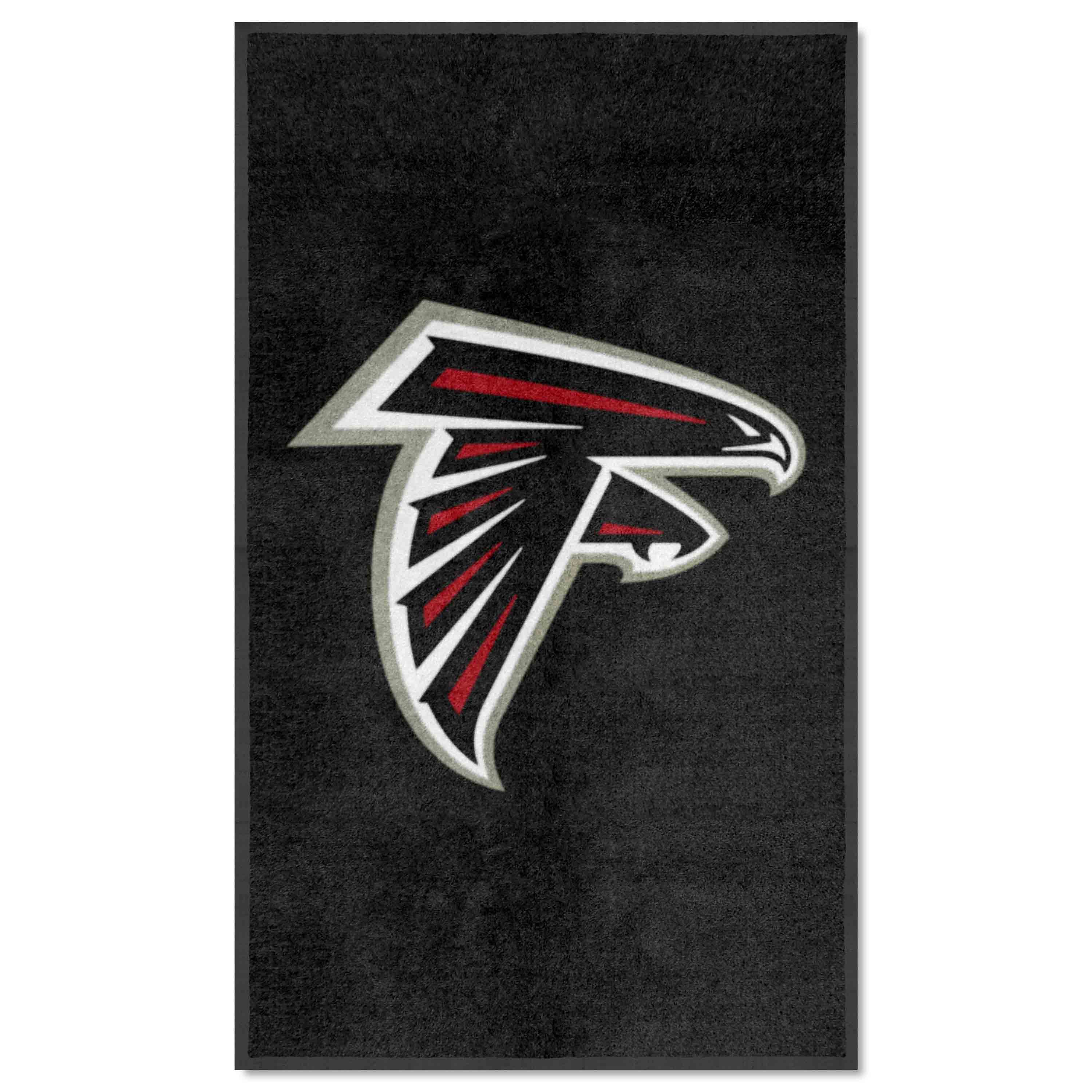 Atlanta Falcons 3X5 High-Traffic Mat with Durable Rubber Backing - Portrait Orientation - Atlanta Falcons