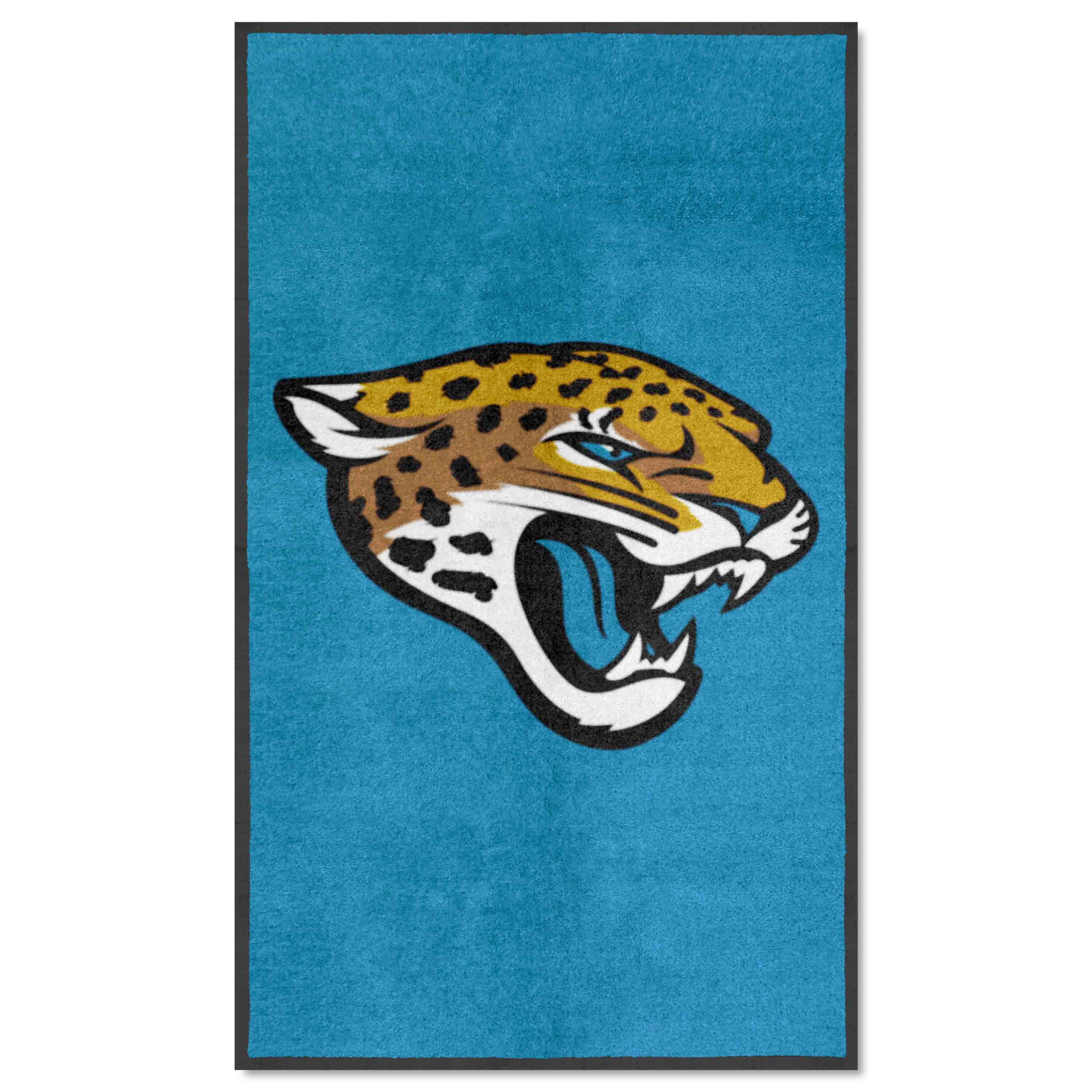 Jacksonville Jaguars 3X5 High-Traffic Mat with Durable Rubber Backing - Portrait Orientation