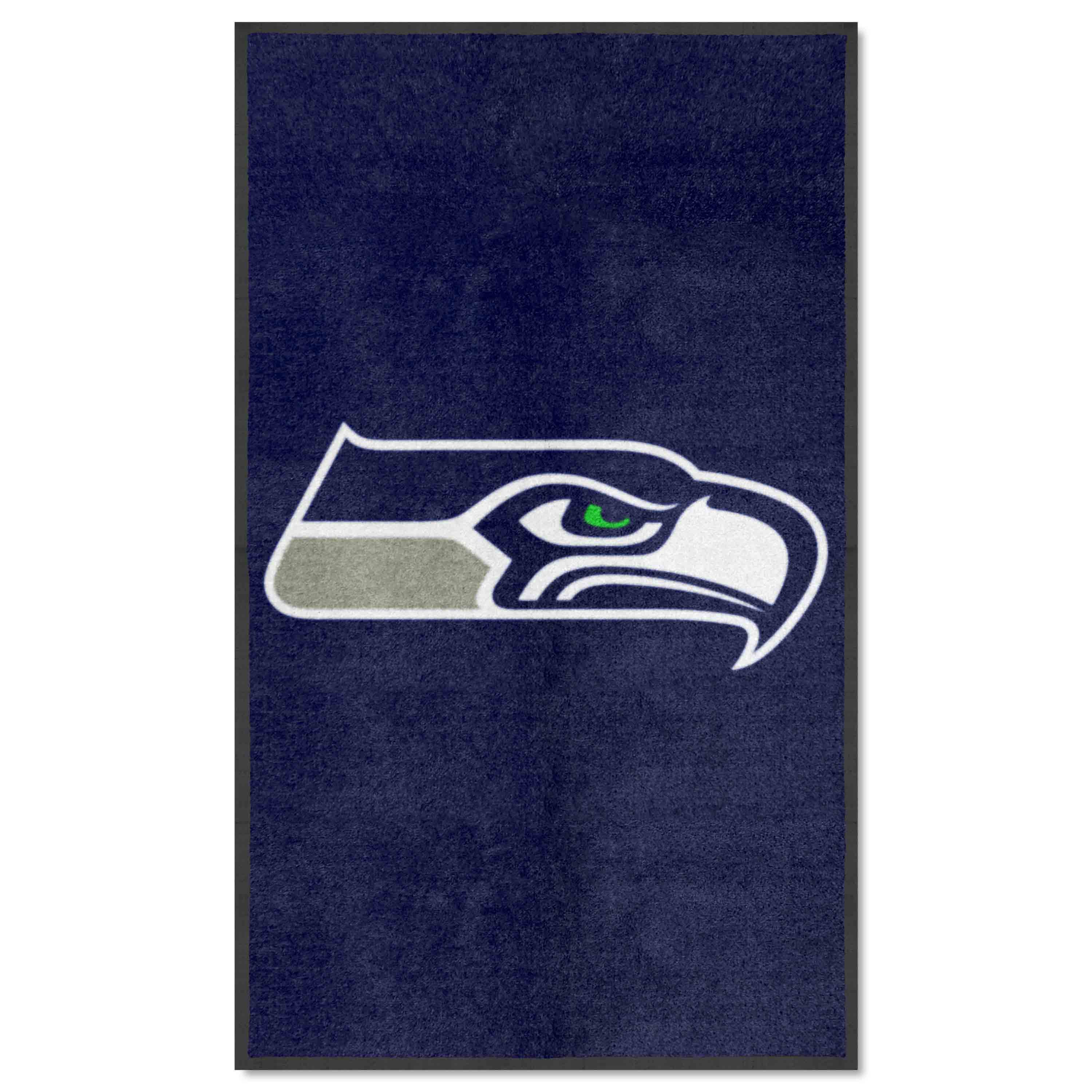 Seattle Seahawks 3X5 High-Traffic Mat with Durable Rubber Backing - Portrait Orientation