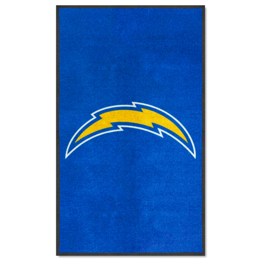 Los Angeles Chargers 3X5 High-Traffic Mat with Durable Rubber Backing - Portrait Orientation