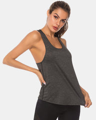 Full Size Scoop Neck Wide Strap Active Tank Trendsi