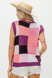 BiBi Color Block Round Neck Sweater Vest - Flyclothing LLC