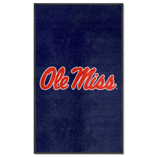 Ole Miss 3X5 High-Traffic Mat with Durable Rubber Backing - Portrait Orientation - Ole Miss