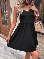 Scoop Neck Wide Strap Mini Tank Dress Trendsi