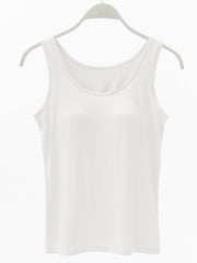 Full Size Wide Strap Modal Tank with Bra - Trendsi