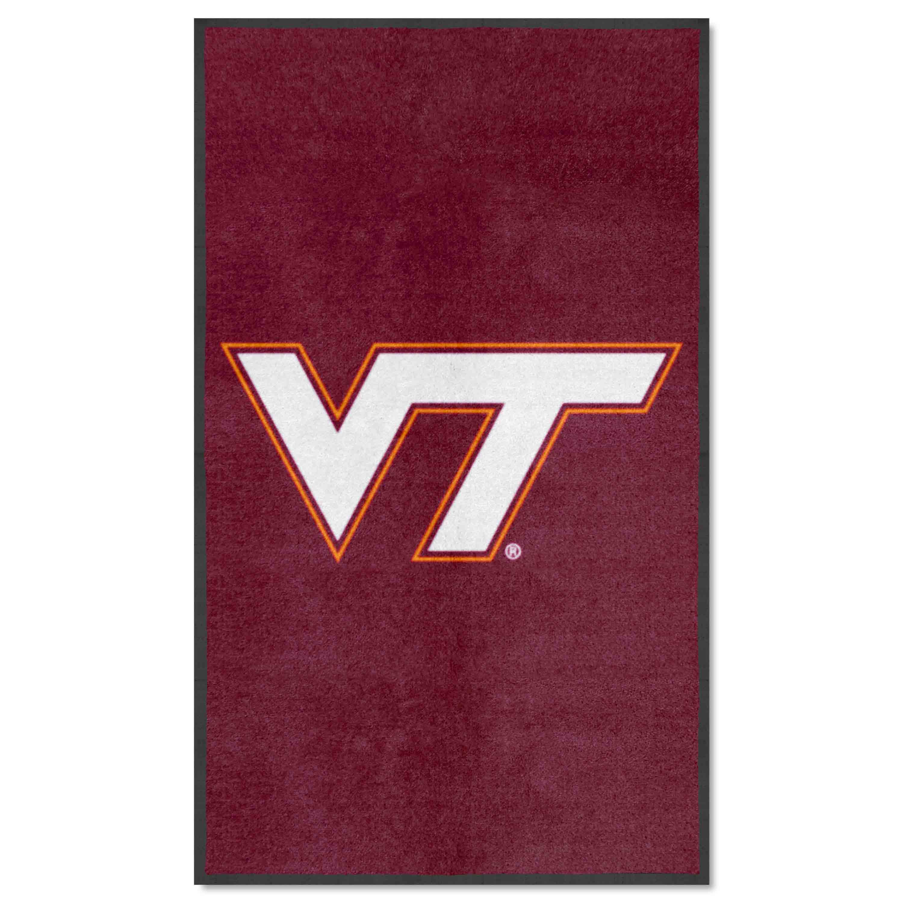 Virginia Tech 3X5 High-Traffic Mat with Durable Rubber Backing - Portrait Orientation