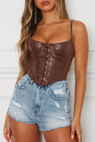 Scoop Neck Spaghetti Strap Cami - Flyclothing LLC